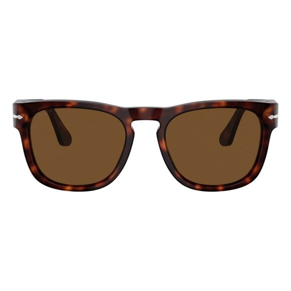 New PERSOL Elio Havana Polarised Square PO3333S 24/57 Sunglasses Women - Picture 2 of 7